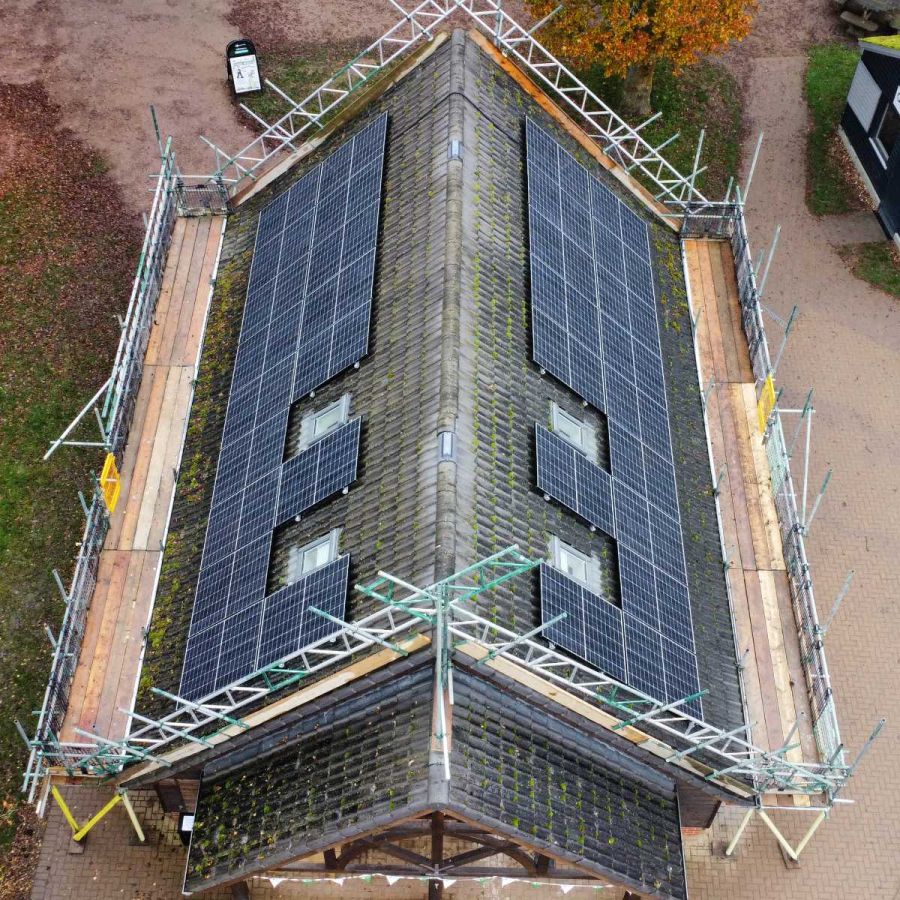 Solar PV installation on a farm supported by funding