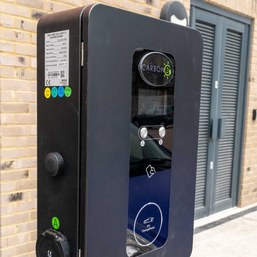 EV charging points at a religious or community site