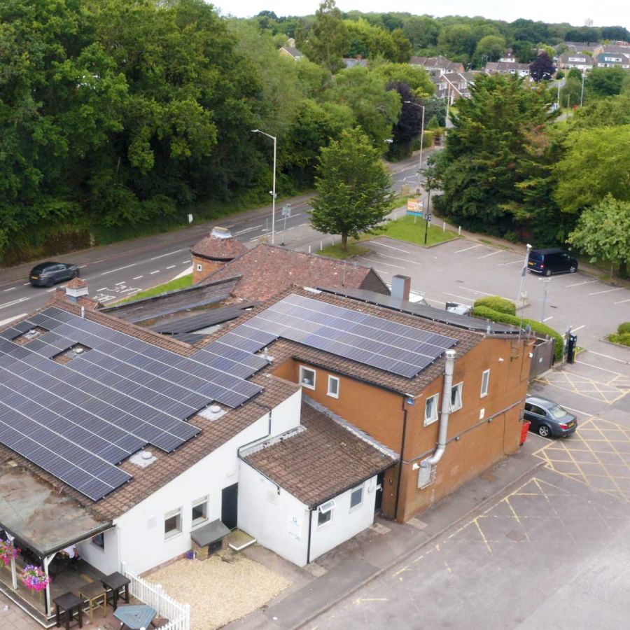 EV charging points installed in a hotel or retail car park