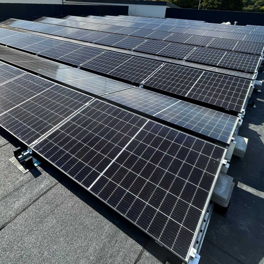 Solar installation at a data centre car park