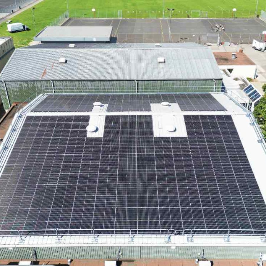 Public building with Carbon3 renewable energy installation in the UK