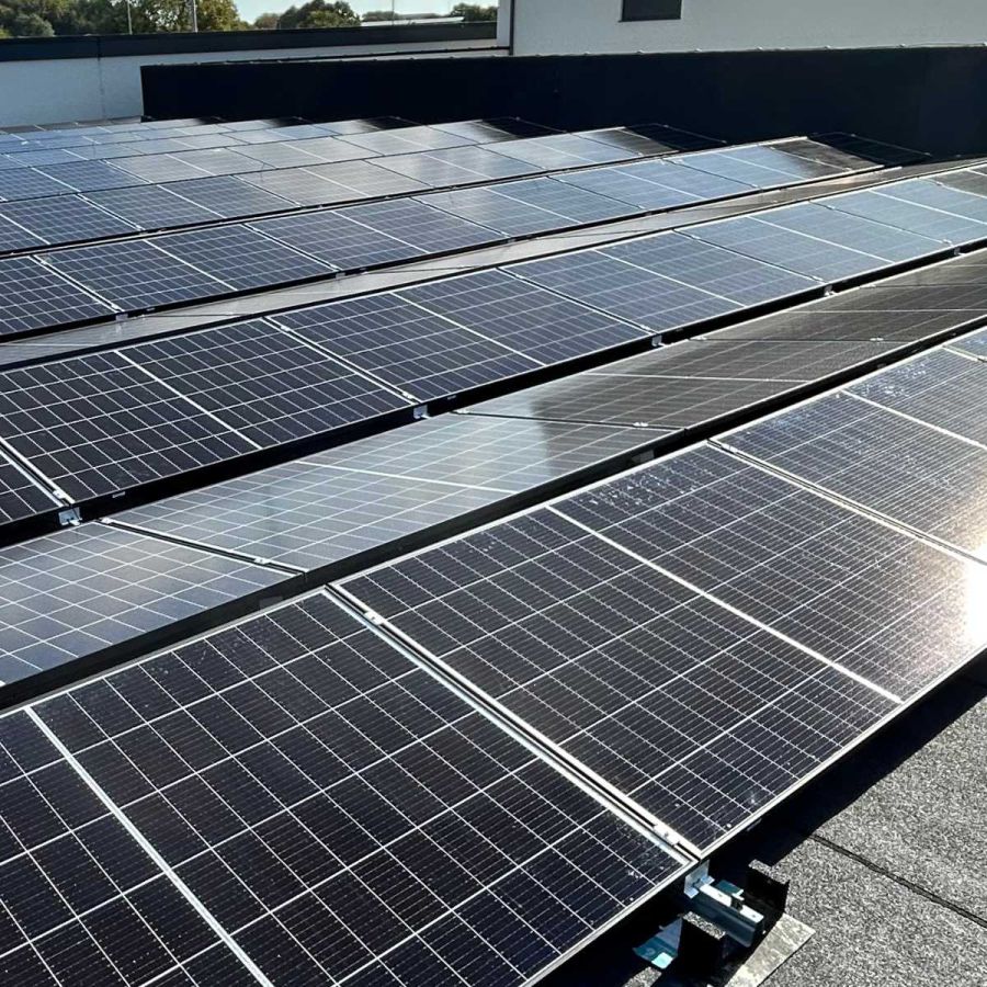 Maintenance of solar panels on a religious building
