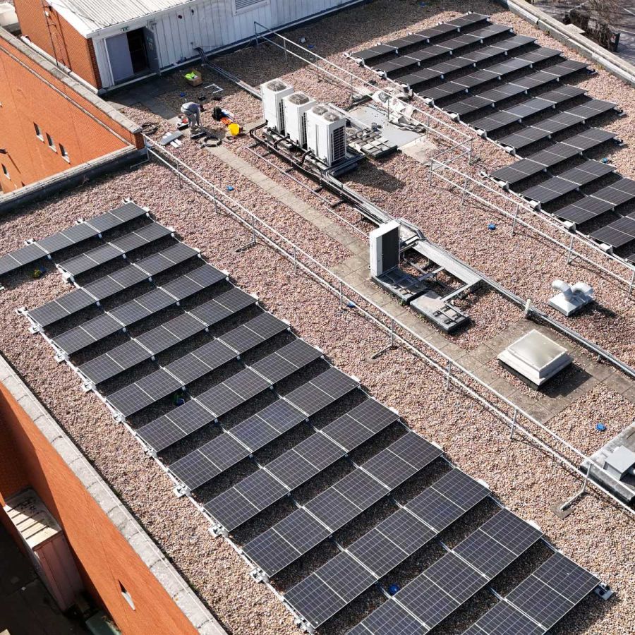 Monitoring and maintenance of solar PV on a public building