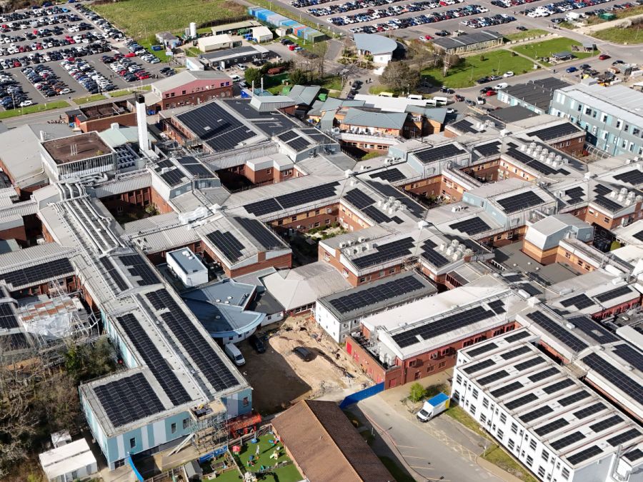 Solar panels supporting energy security and reducing reliance on grid electricity for organisations